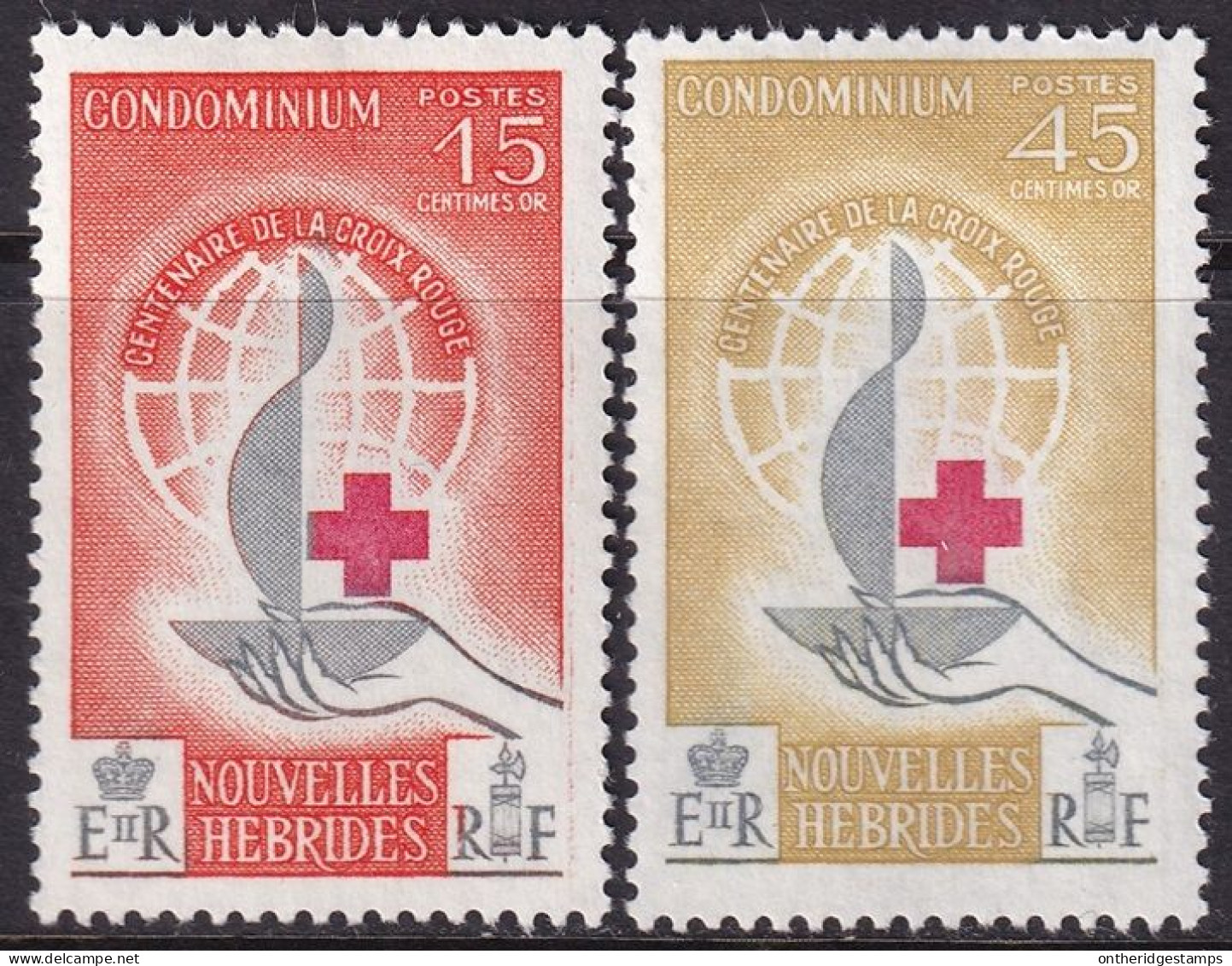 New Hebrides French 1963 Sc 110-1 Yt 199-200 Set MLH* - Nuevos