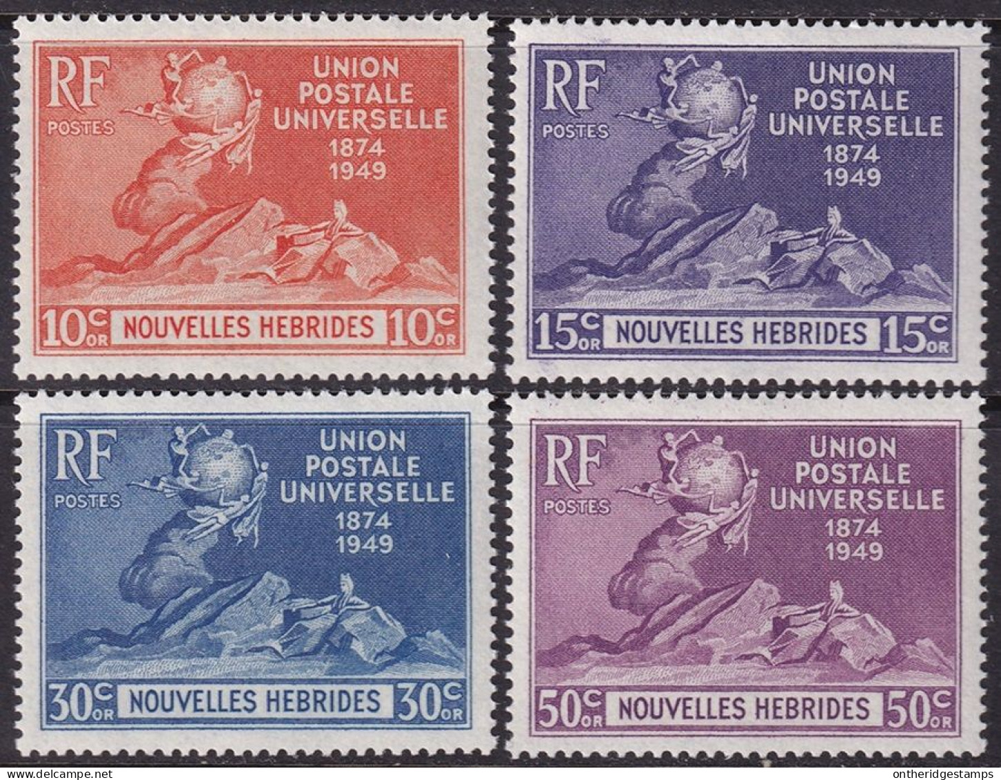 New Hebrides French 1949 Sc 79-82 Yt 136-9 Set MNH** - Nuovi