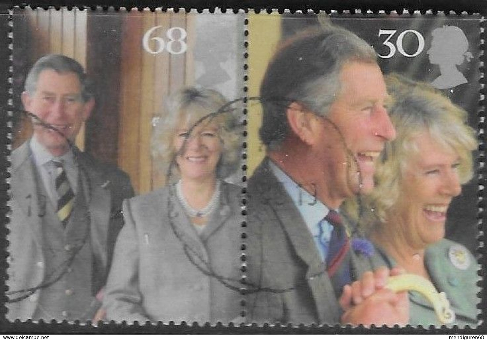 GROSBRITANNIEN GRANDE BRETAGNE GB 2005 FROM M/S ROYAL WEDDING:PRINCE-CAMILA SG 2531A-B SC 2279A-B MI 2298-99 YT 26446-47 - Used Stamps