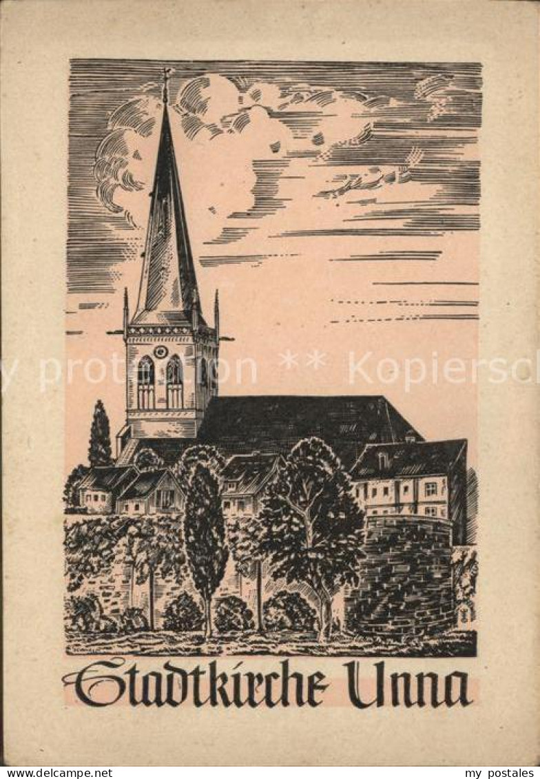 41585261 Unna Stadtkirche Kuenstlerkarte Unna - Unna