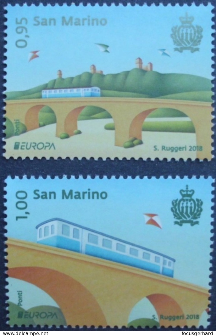 San Marino     Europa  Cept   Brücken   2018    ** - 2018