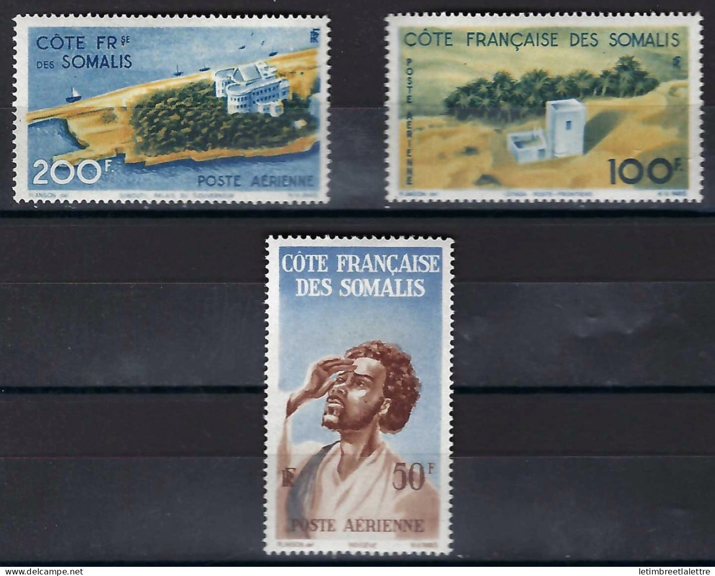 Côte Des Somalis - Poste Aérienne - YT N° 20 à 22 ** - Neuf Sans Charnière - 1947 - Nuevos