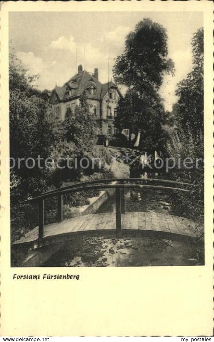 41585054 Fuerstenberg Westfalen Forstamt Holz-Bruecke Bad Wuennenberg - Bad Wünnenberg