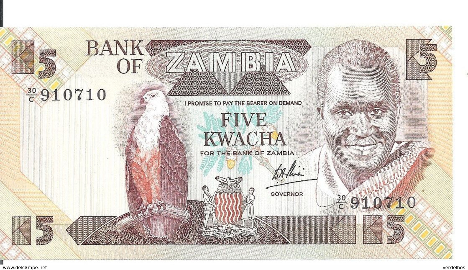 ZAMBIE 5 KWACHA ND1980-88 UNC P 25 C - Zambia