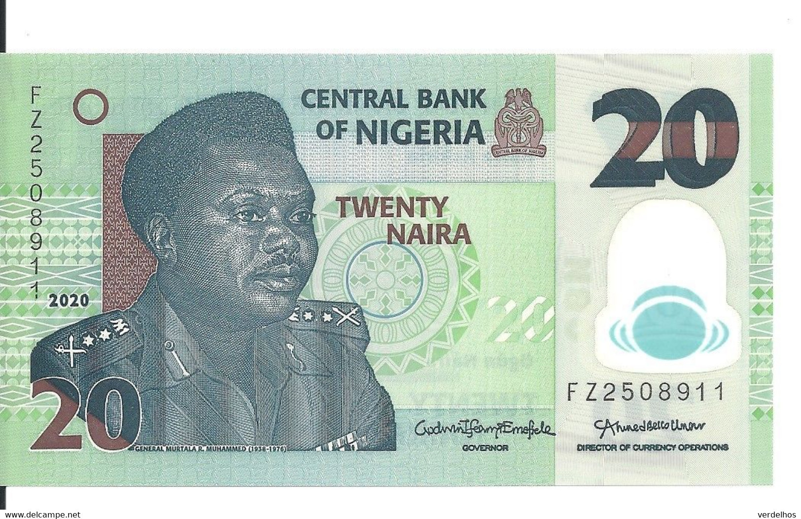 NIGERIA 20 NAIRA 2020 UNC P 34 P - Nigeria