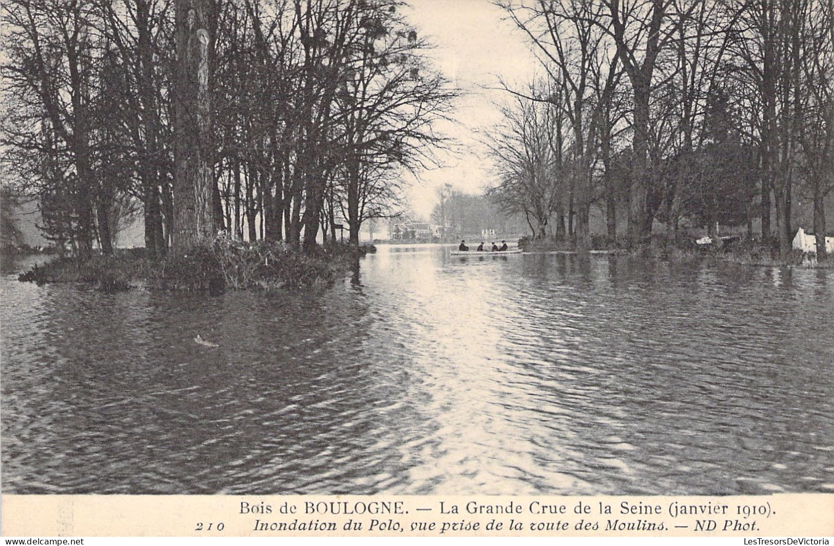 FRANCE - Paris - Inondations De Paris - Bois De Boulogne - Inondation Du Polo Route Des Moulins - Carte Postale Ancienne - The River Seine And Its Banks