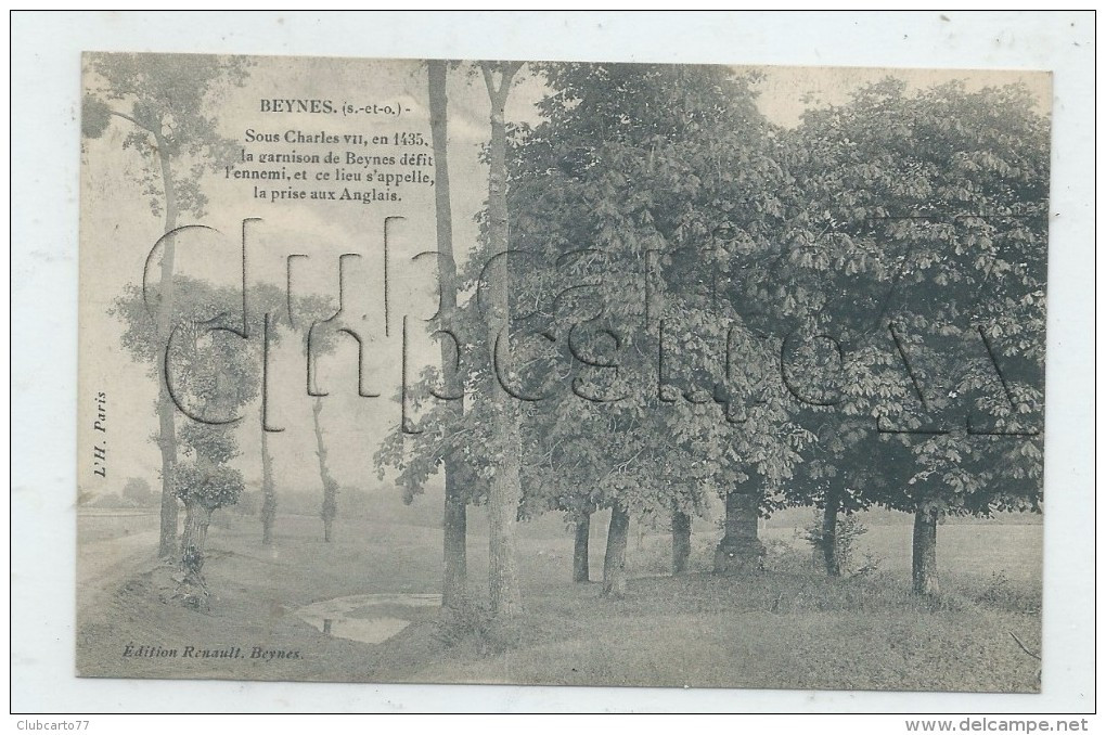 Beynes  (78) :Le Calvaire Au Lieu Dit "La Prise Aux Anglais"  En 1910 PF. - Beynes