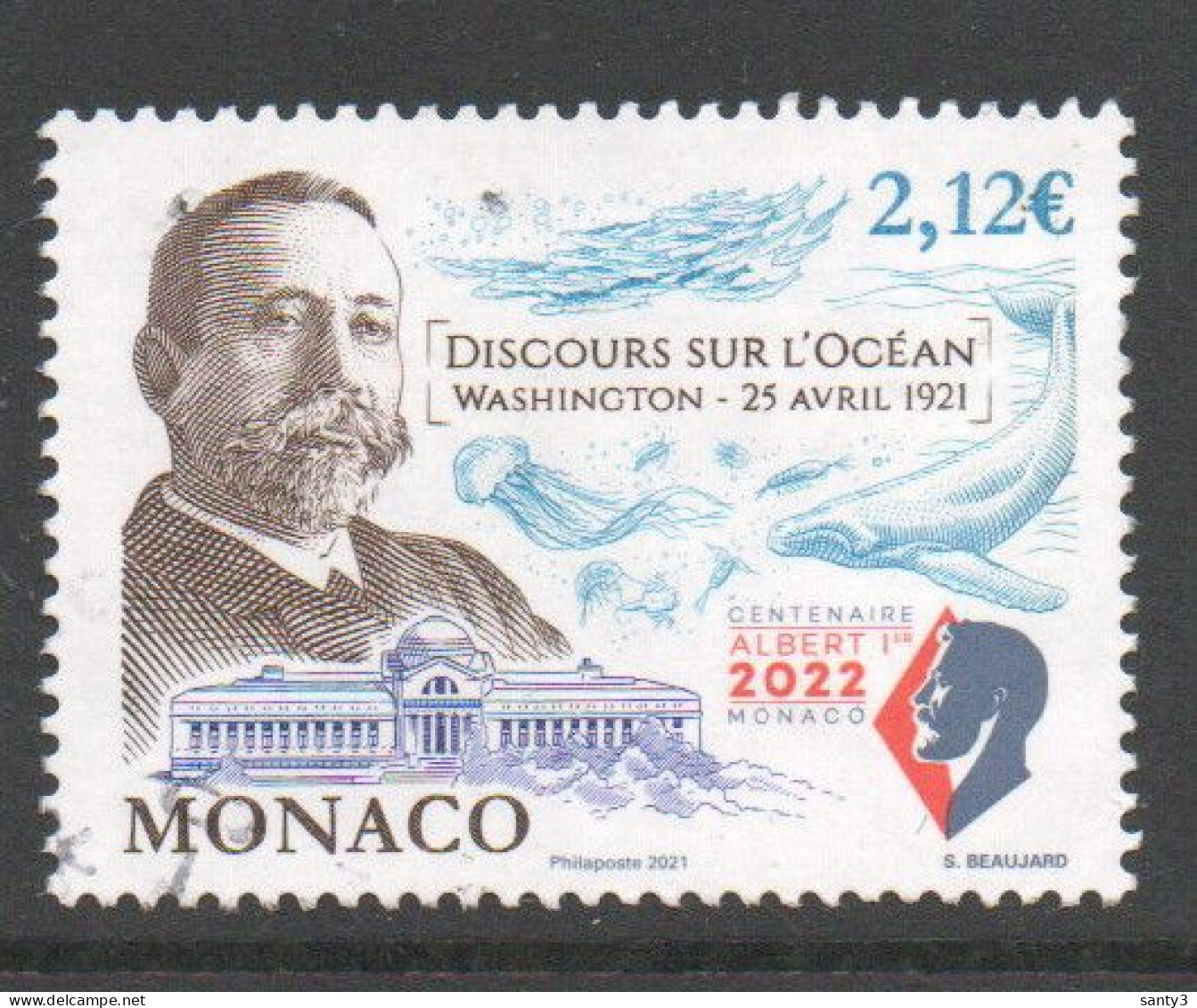 Monaco 2021 Yv 3266 Hele Hoge Waarde,    Gestempeld - Used Stamps