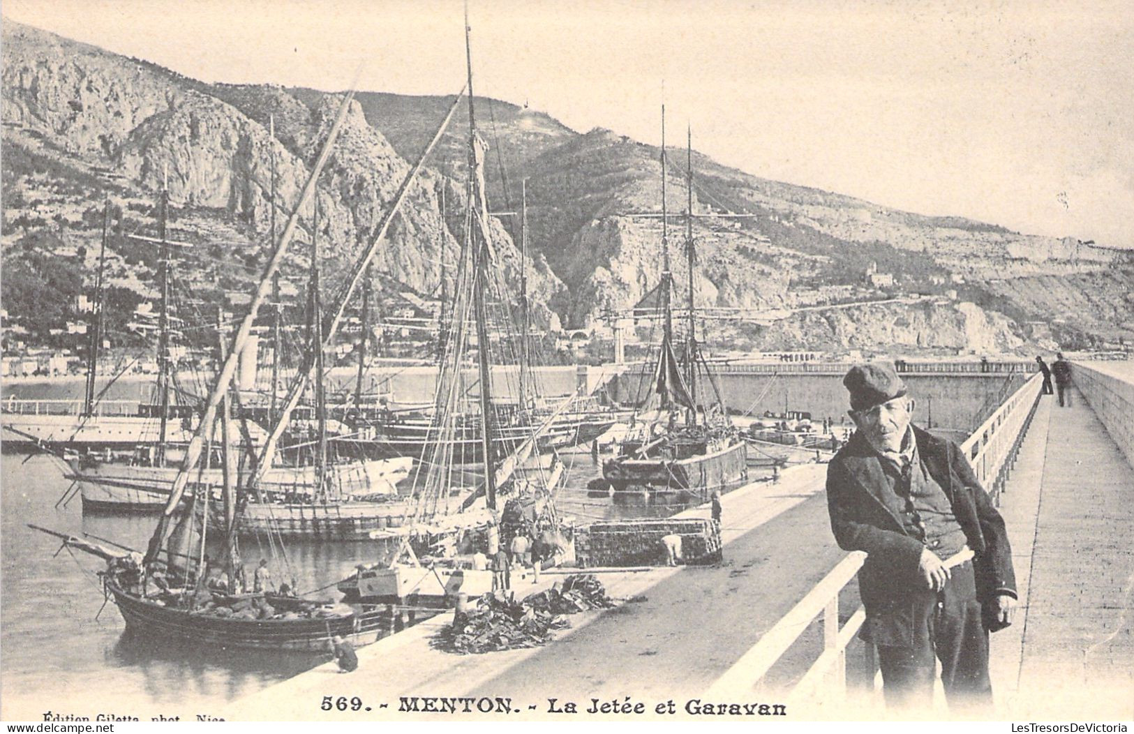 FRANCE - Menton - La Jetée Et Garavan - Animé - Carte Postale Ancienne - Menton