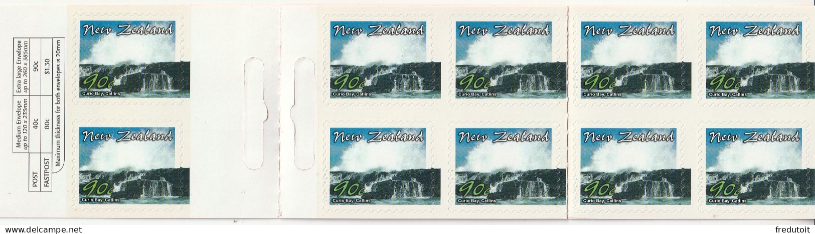 NOUVELLE ZELANDE - CARNET N°C1932 ** (2002) Paysages Côtiers - Postzegelboekjes