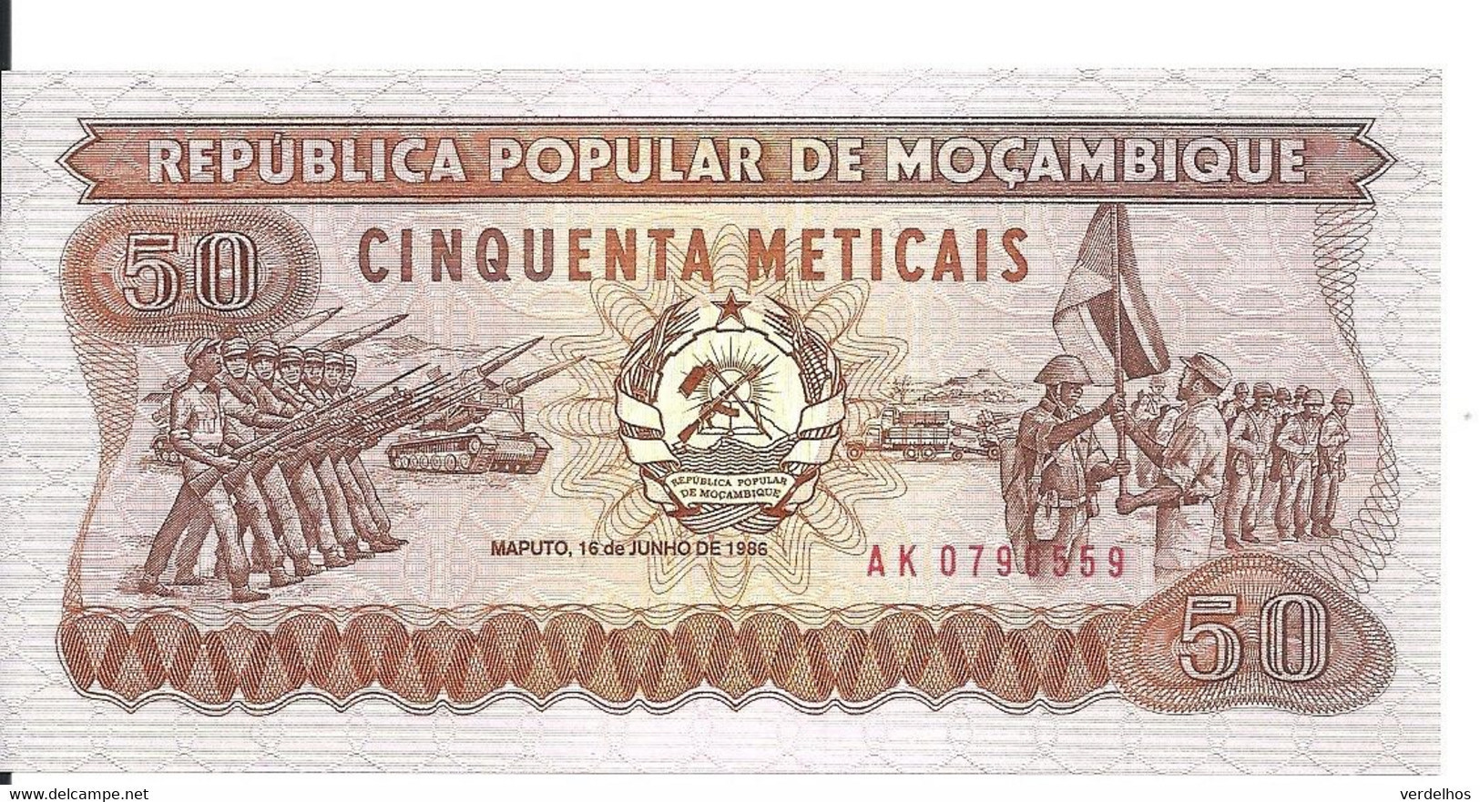 MOZAMBIQUE 50 METICAIS 1986 UNC P 129 B - Moçambique