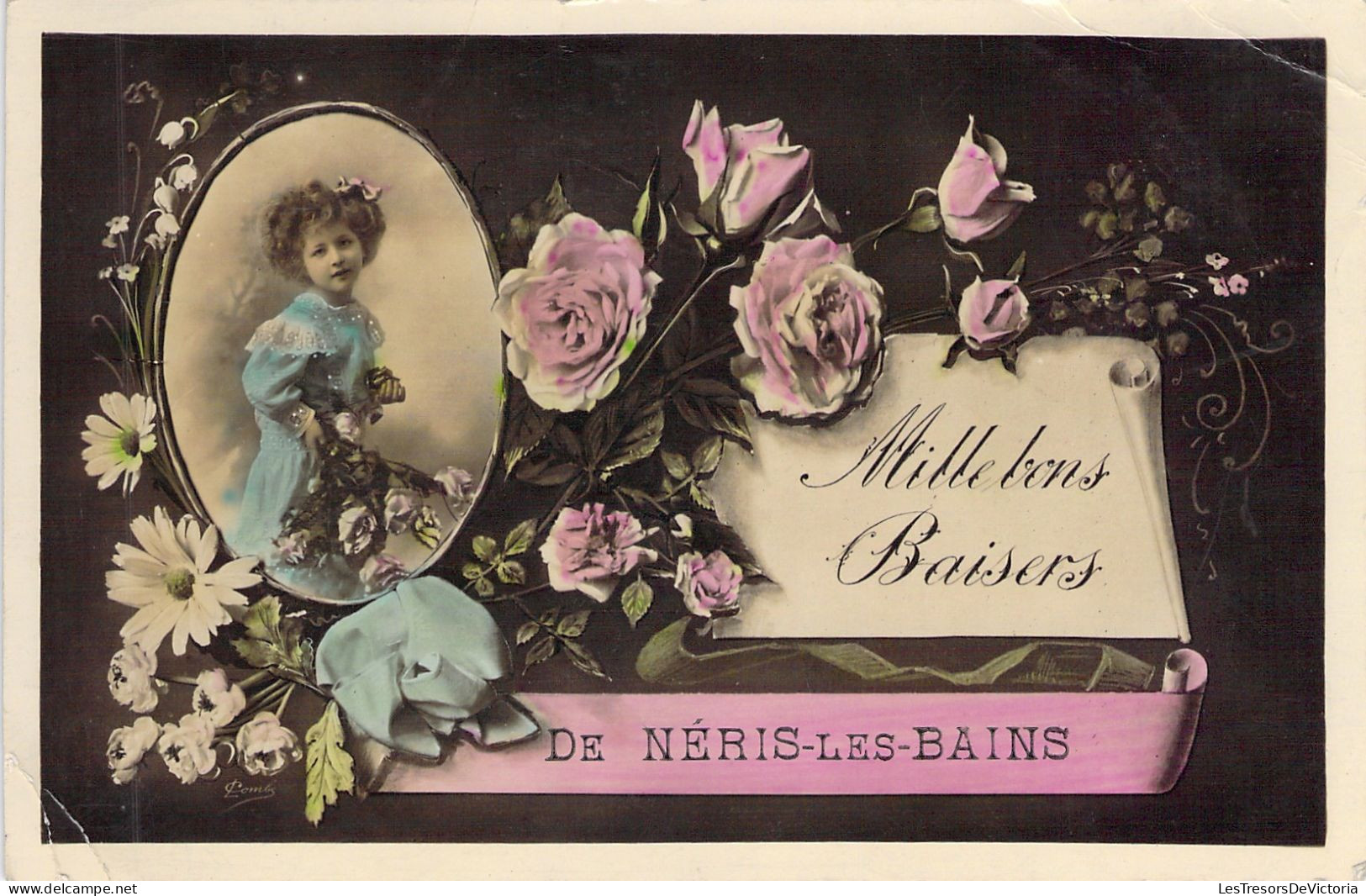 FRANCE - Mille Bons Baisers De Néris Les Bains - Fantaisie - Carte Postale Ancienne - Neris Les Bains