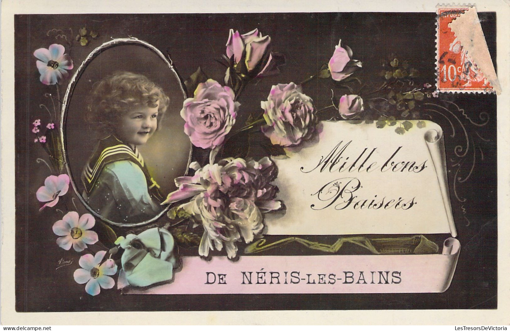 FRANCE - Mille Bons Baisers De Néris Les Bains - Fantaisie - Carte Postale Ancienne - Neris Les Bains