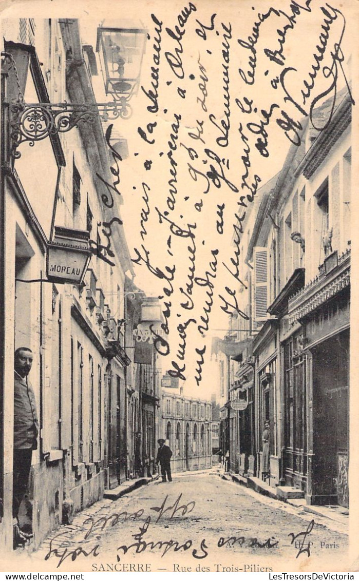 FRANCE - Sancerre - Rue Des Trois Piliers - Animé- Carte Postale Ancienne - Sancerre
