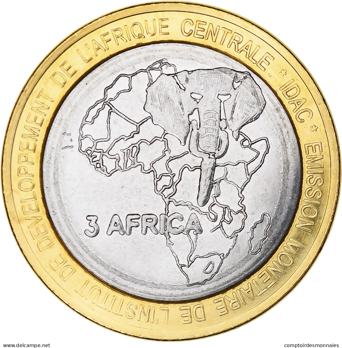 Tchad, 4500 CFA Francs-3 Africa, 2015, Bimétallique, SPL - Tchad