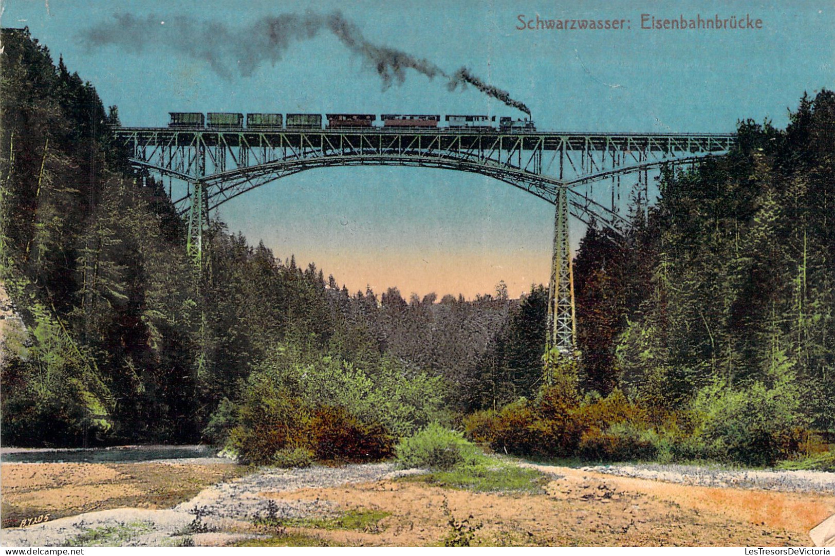 SUISSE - Schwarzwasser - Eisenbahnbrucke - Train à Vapeur Sur Un Pont - Carte Postale Ancienne - Sonstige & Ohne Zuordnung