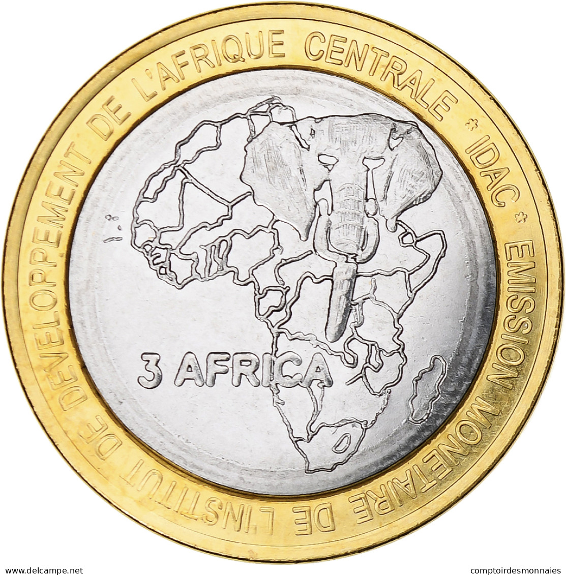 Tchad, 4500 CFA Francs-3 Africa, 2015, Bimétallique, SPL - Chad