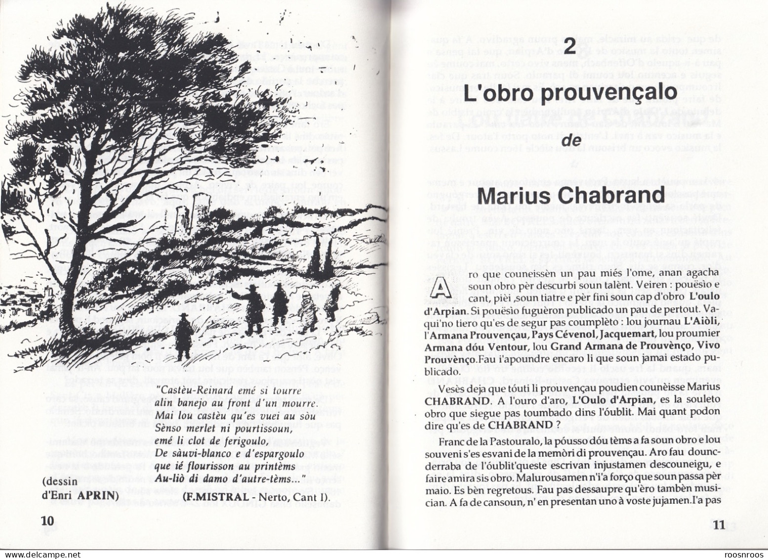 CAHIER DE LA REVUE LI NOUVELLO DE PROUVENCO - MARIUS CHABRAND PAR GABRIEU MOLLARD - 1992 - EN PROVENCAL ! - Provence - Alpes-du-Sud