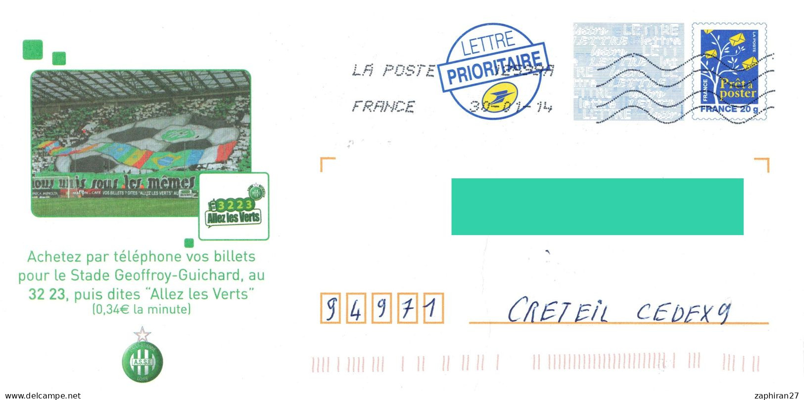 FOOT : PAP ACHETEZ VOS BILLETS POUR LE STADE GEOFFROY GUICHARD (42)  #273# - Clubs Mythiques