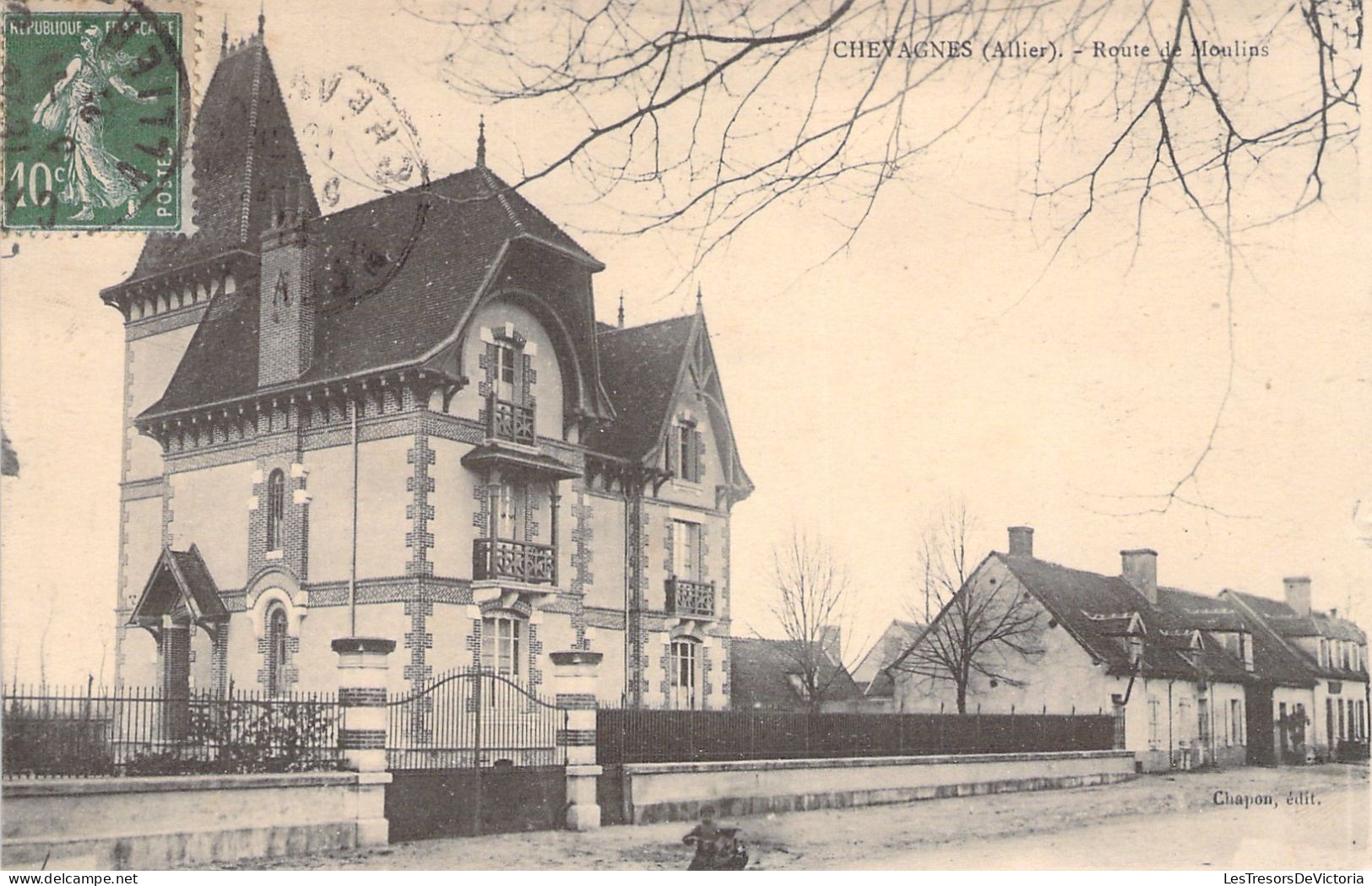 FRANCE - Chevagnes - Route De Moulins - Chapon Edit - Carte Postale Ancienne - Sonstige & Ohne Zuordnung