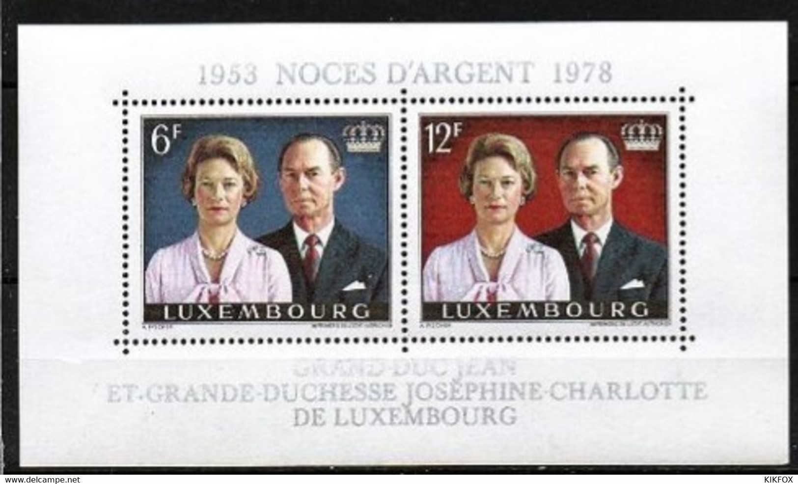 LUXEMBURG,LUXEMBOURG  1978,  Block, BF 11,  MI 962-963 SILBERHOCHZEIT,  POSTFRISCH, NEUF - Blocs & Feuillets