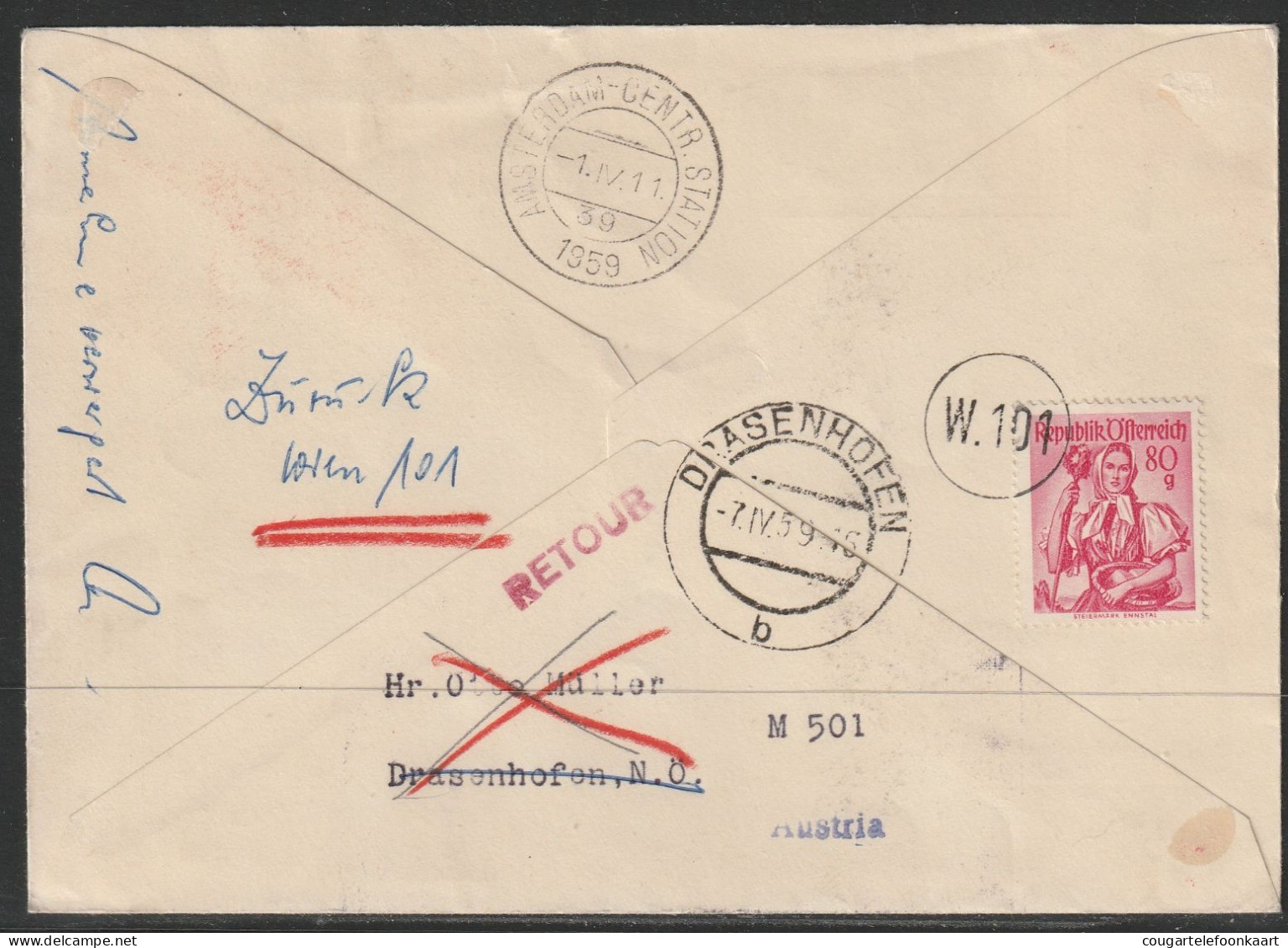 1958, AUA, Erstflug, Wien-London - First Flight Covers