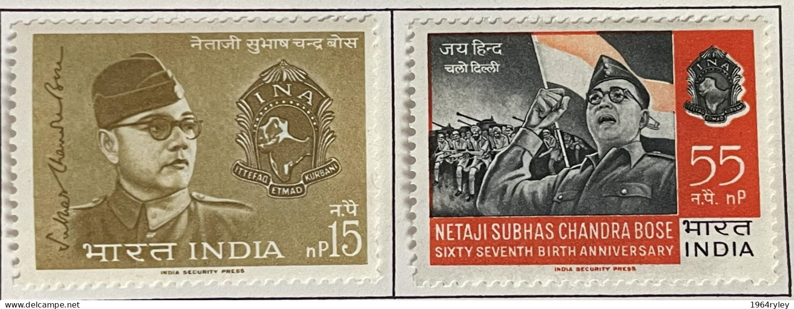 INDIA - MH* - 1964 - # 383/384 - Unused Stamps