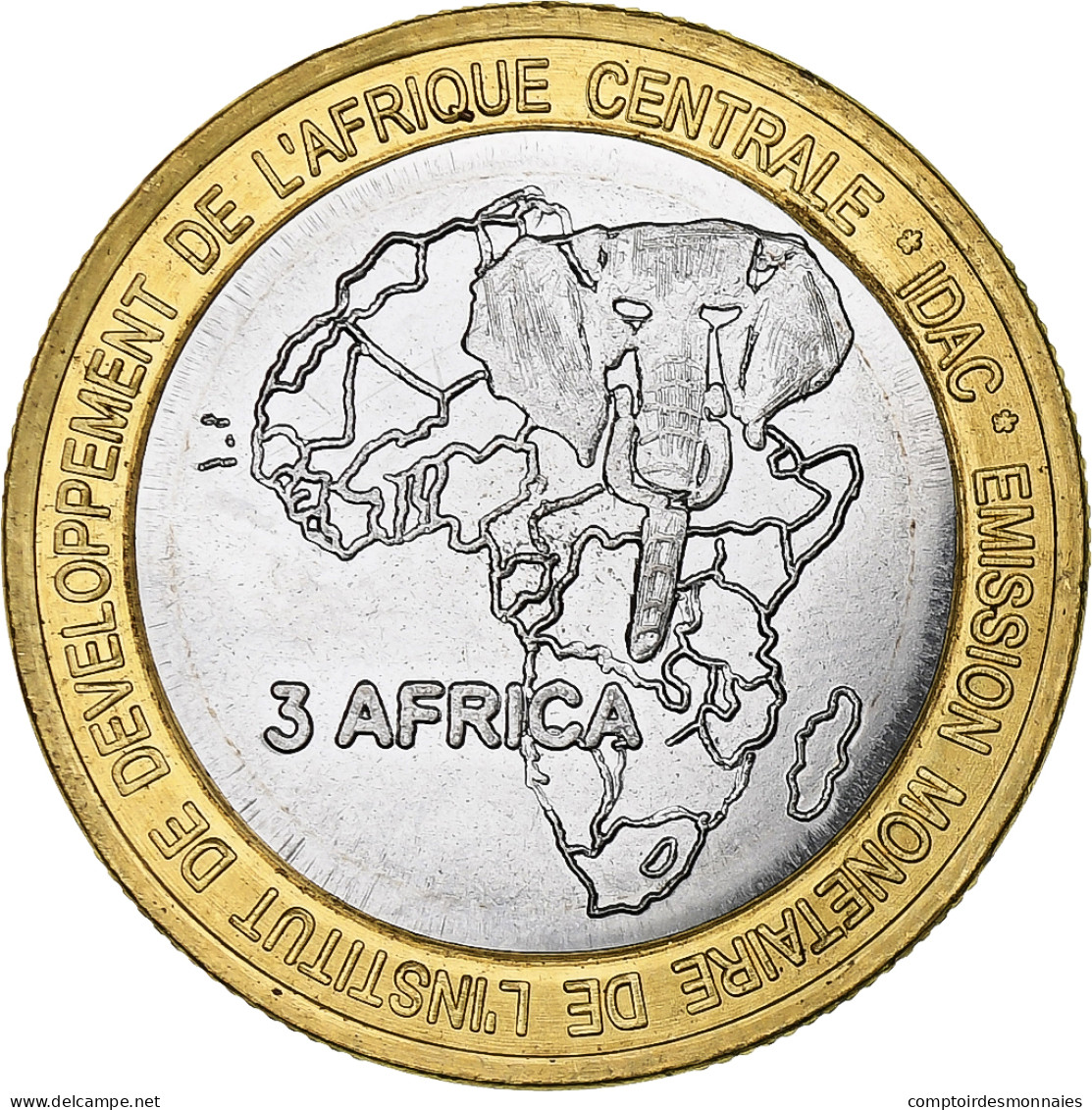 Tchad, 4500 CFA Francs-3 Africa, 2005, Bimétallique, SPL - Tchad