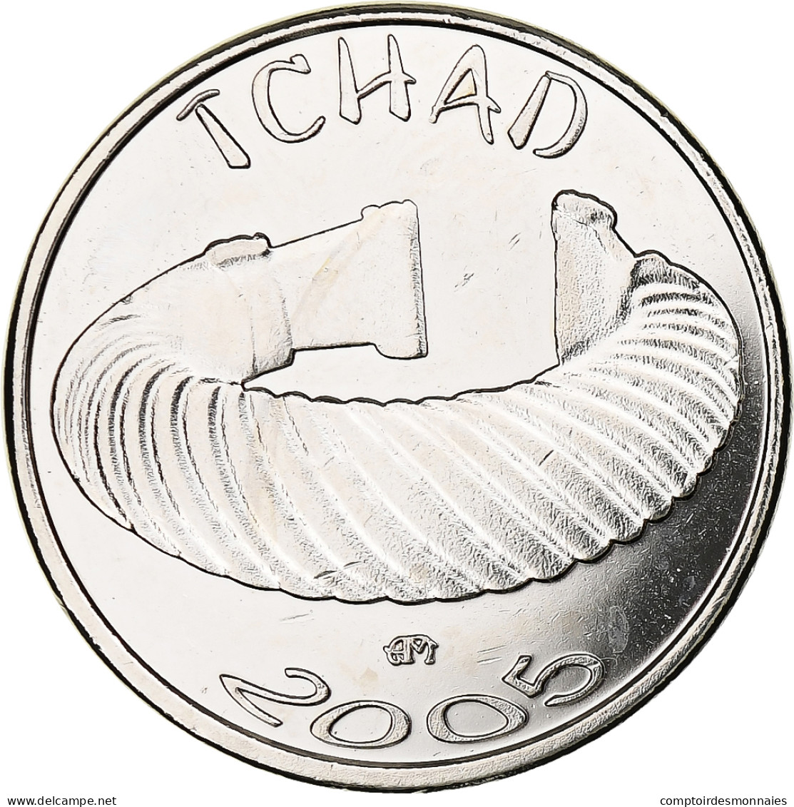 Tchad, 1500 CFA Francs-1 Africa, 2005, Nickel Plated Iron, SPL, KM:19 - Tchad