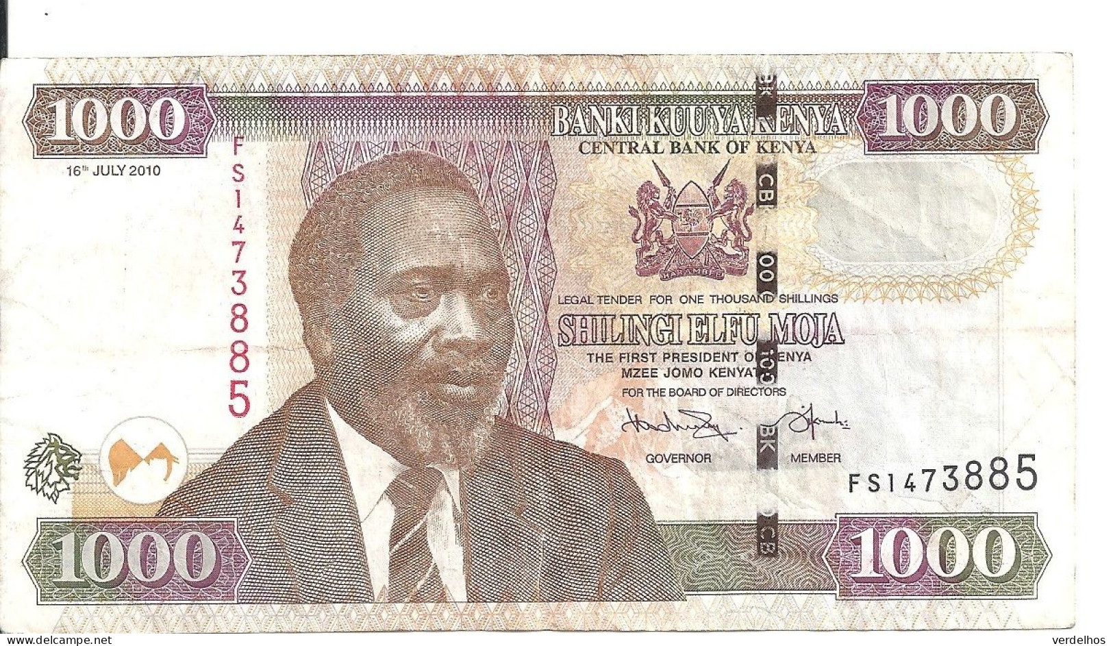 KENYA 1000 SHILLINGS 2010 VF P 51 E - Kenia