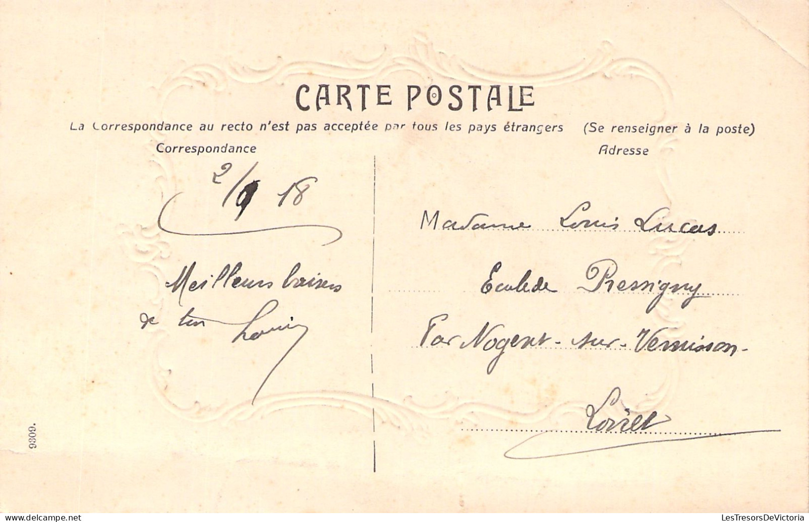 FRANCE - Lunéville - Cadre Doré - Carte Postale Ancienne - Luneville