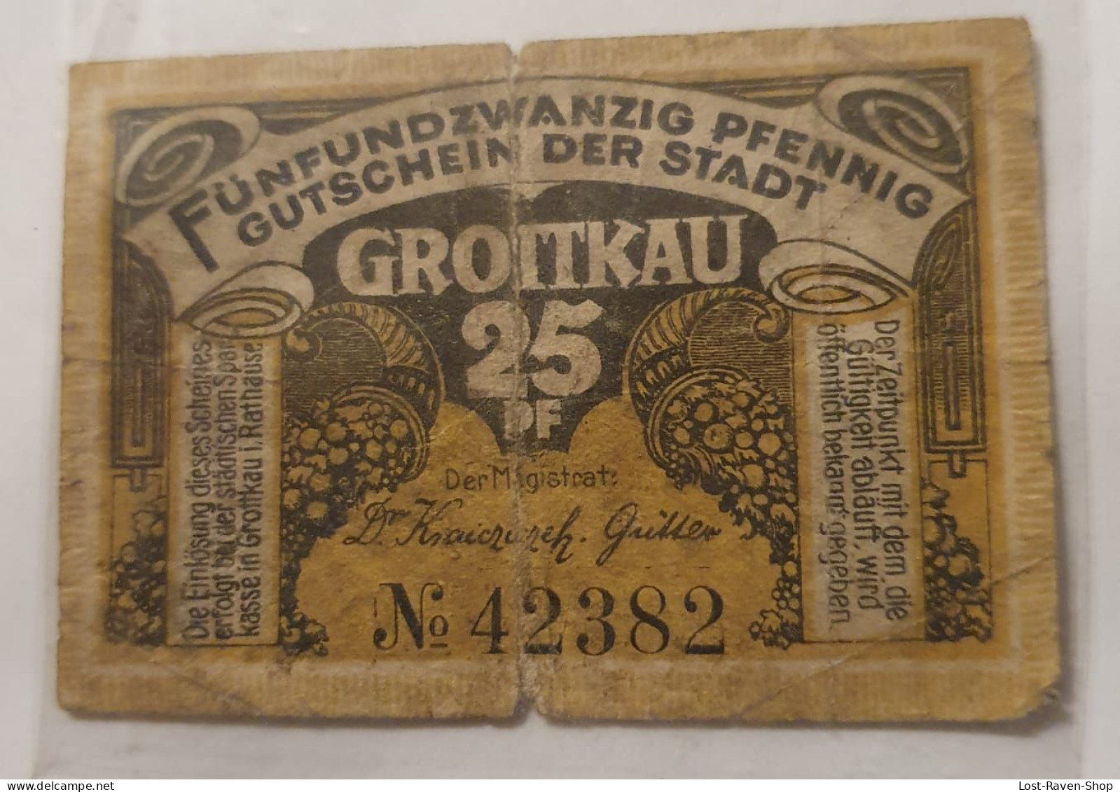 25 Pfennig Notgeld Grottkau - Deutschland - Sin Clasificación