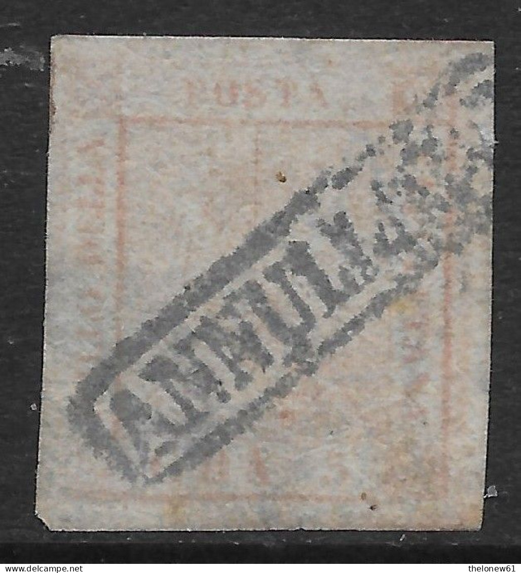 Italia Italy 1858 Antichi Stati Napoli Stemma Due Sicilie 5gr I Tavola Sa N.8 US - Naples