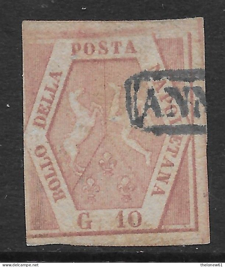 Italia Italy 1858 Antichi Stati Napoli Stemma Due Sicilie 10gr I Tavola Sa N.10 US - Neapel