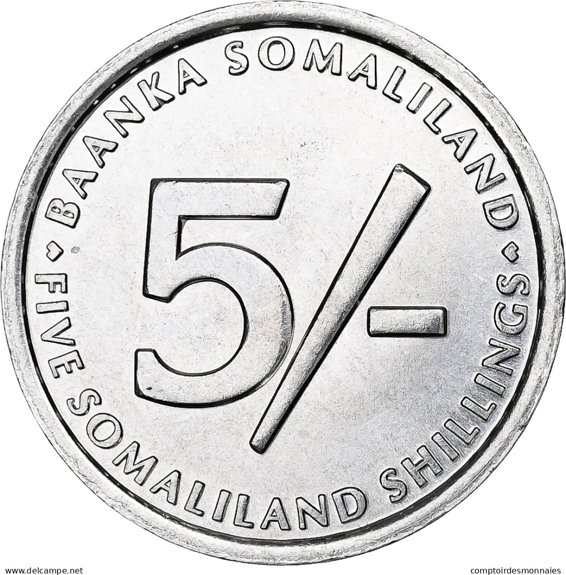 Somaliland, 5 Shillings, 2002, Aluminium, SPL, KM:5 - Somalia