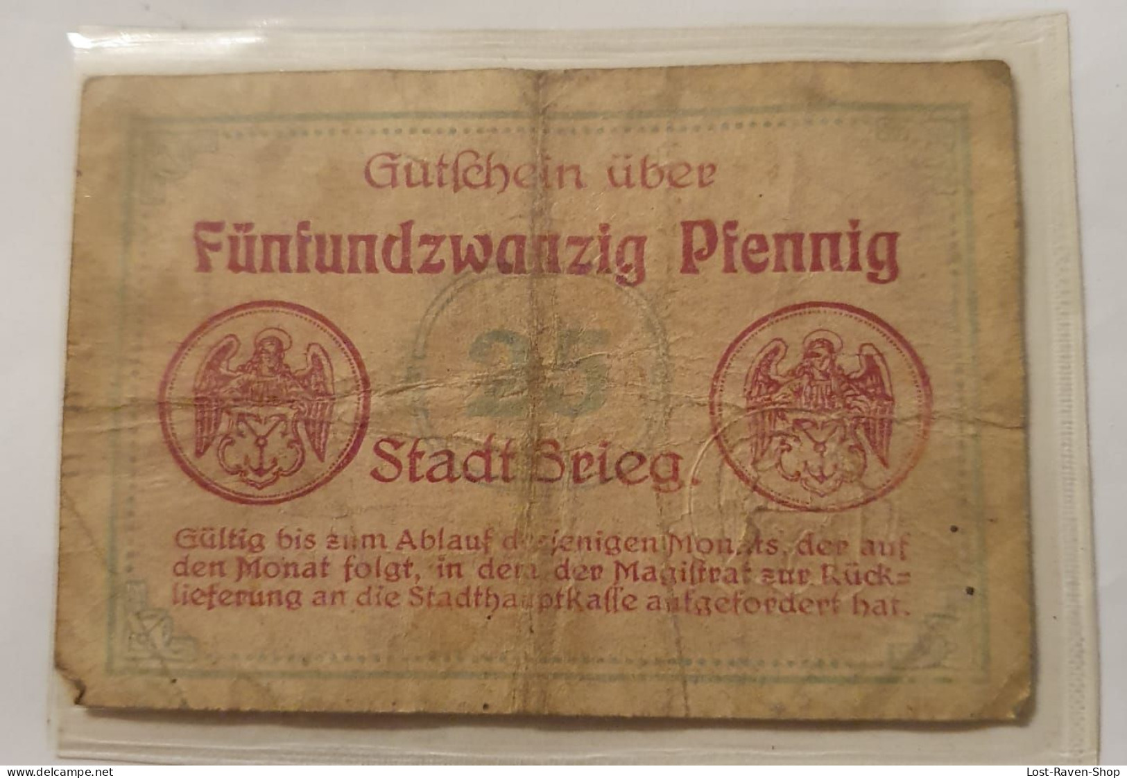 25 Pfennig Notgeld Brieg - Deutschland - Zonder Classificatie