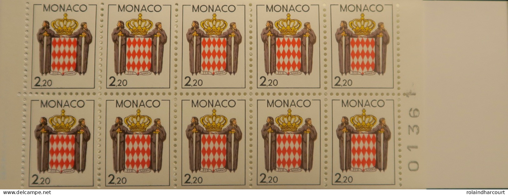 LP3969/316 - MONACO - 1987 - ARMOIRIES - CARNET N°1 TIMBRES NEUFS** - Carnets