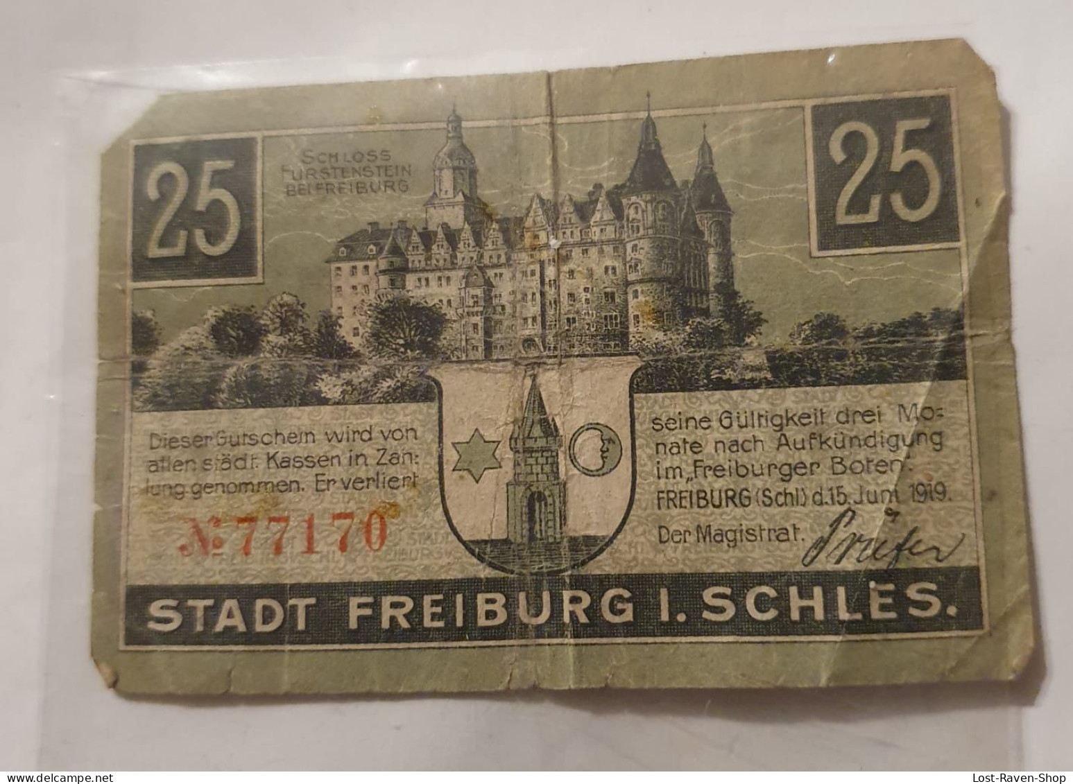 25 Pfennig Notgeld Freiburg - Deutschland - Ohne Zuordnung