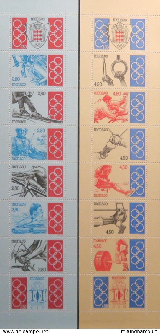 LP3969/322 - MONACO - 1993 - Comité International Olympique (C.I.O.)  - CARNETS N°10 Et 11 TIMBRES NEUFS** - Carnets