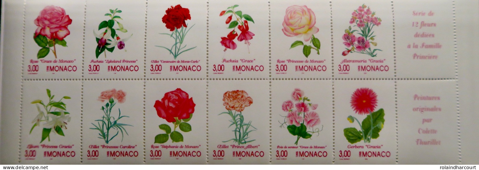 LP3969/323 - MONACO - 1995 - FLORE  - CARNET N°12 TIMBRES NEUFS** - Carnets