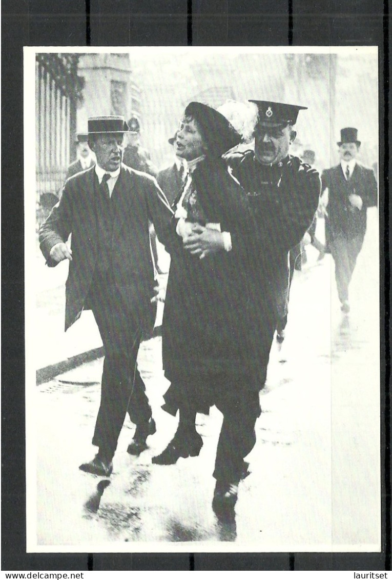 Mrs. Emmeline Pankhurst, Arrested Outside Buckingham Palace 1914. The Museum Of London 1977, Unused - Femmes Célèbres