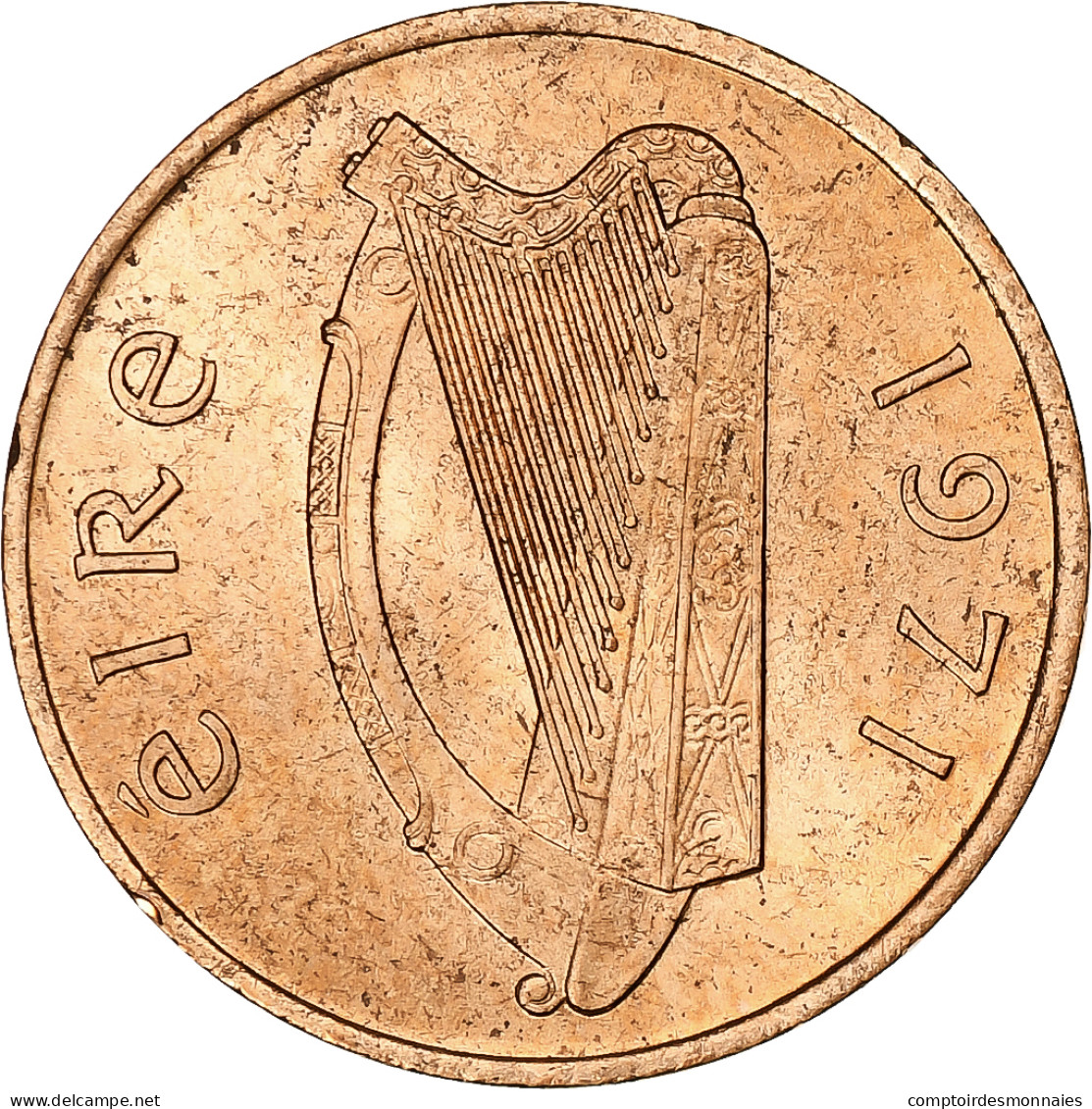 République D'Irlande, Penny, 1971, Bronze, SPL, KM:20 - Irlande