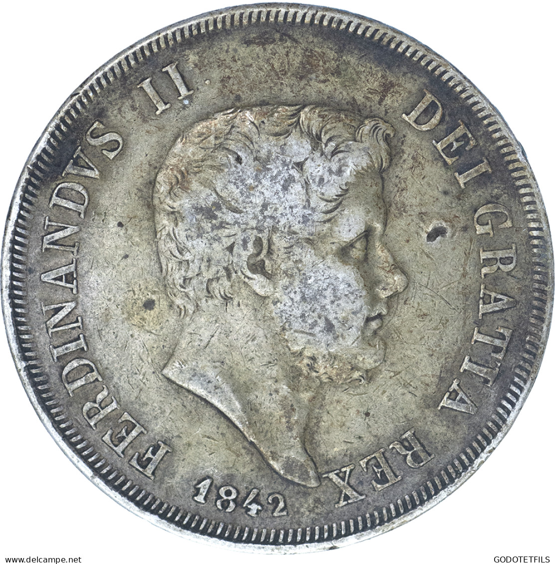 Italie-Royaume Des Deux Siciles-120 Grana Ferdinand II 1842 Naples - Sicile