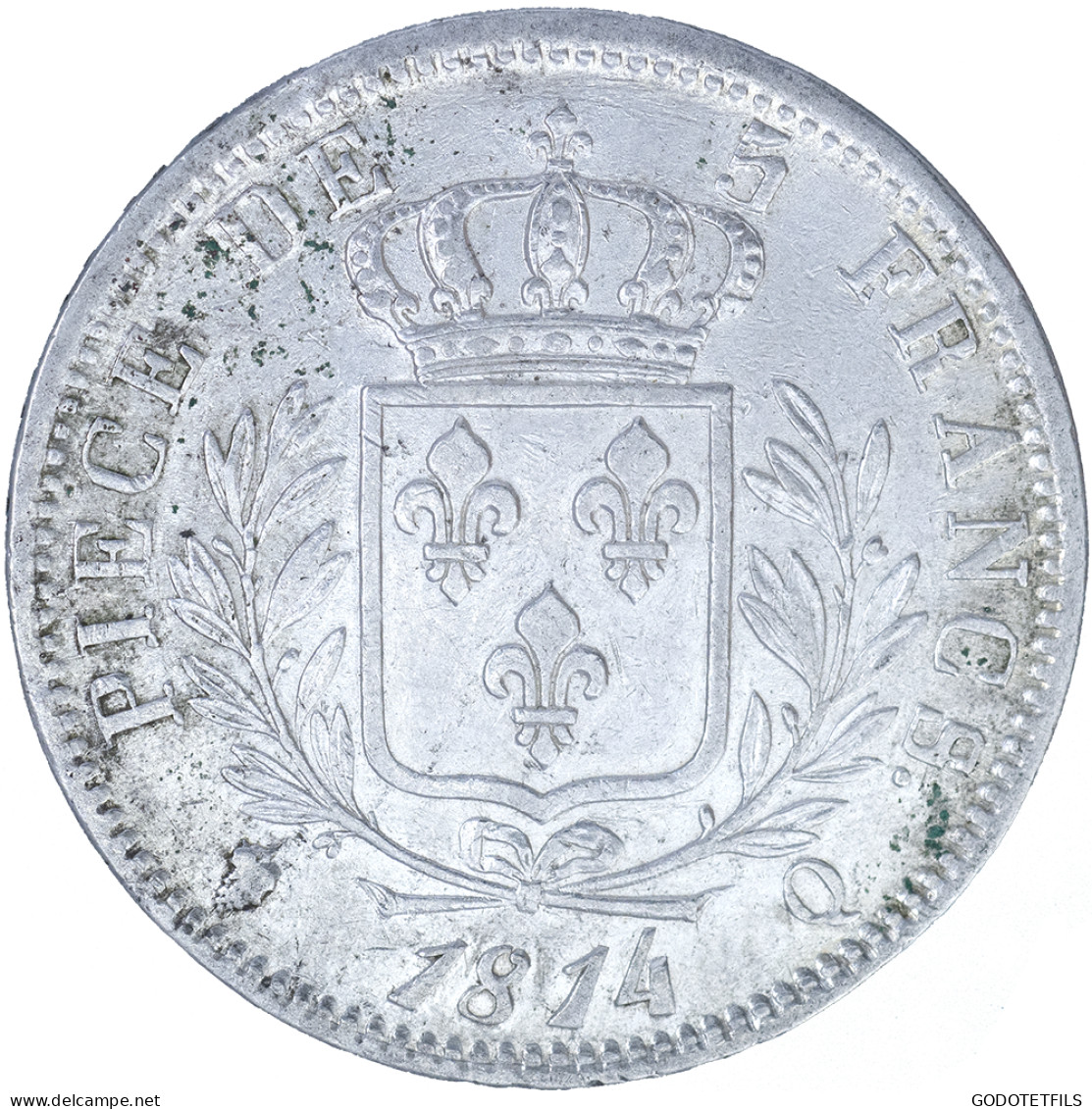 Louis XVIII-5 Francs 1814 Perpignan - 5 Francs