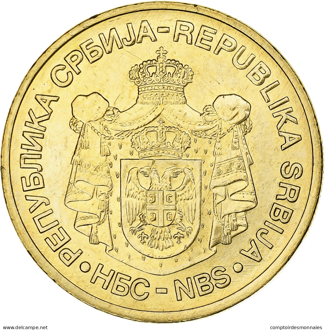 Serbie, 5 Dinara, 2007, Nickel-Cuivre, SPL, KM:40 - Serbien