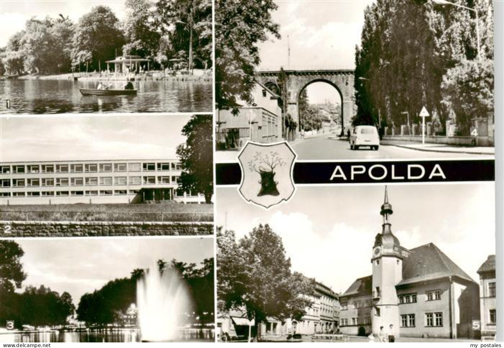 73908700 Apolda Lohteich Polytechn Oberschule Leuchtfontaene Im Lohteich Viadukt - Apolda