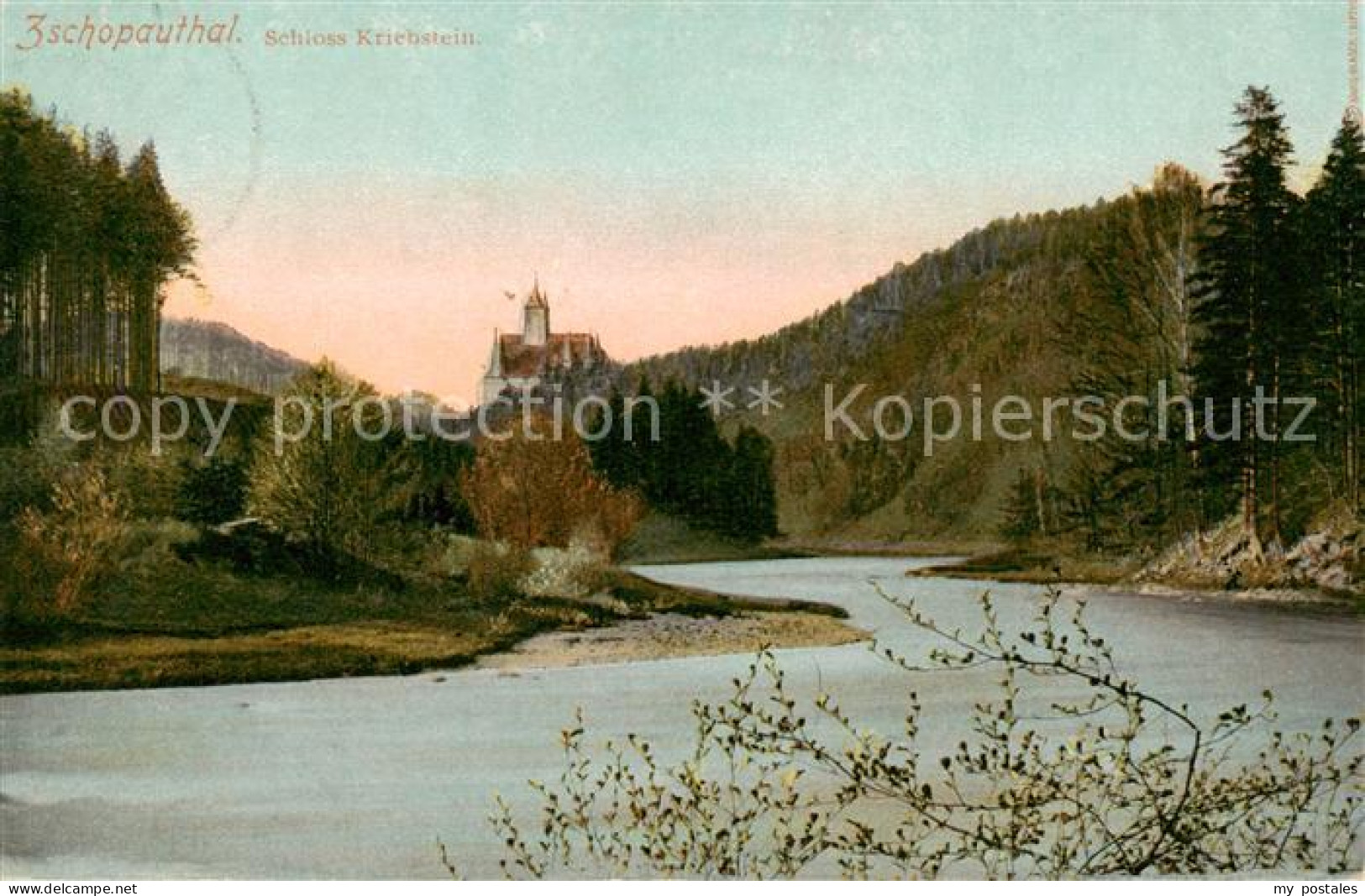 73801583 Zschopautal Schloss Kriebstein Panorama Zschopautal - Zschopau