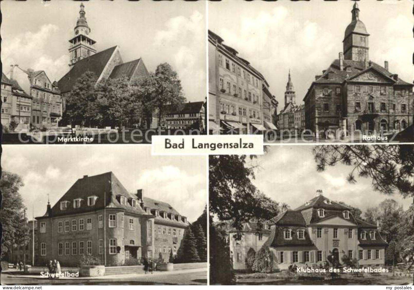 72355899 Bad Langensalza Marktkirche Rathaus Schwefelbad Klubhaus Bad Langensalz - Bad Langensalza