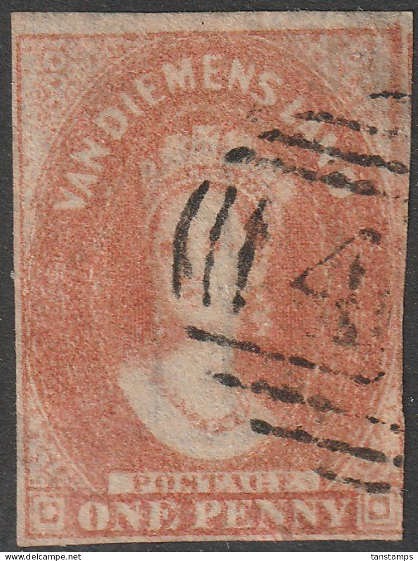 CLASSIC TASMANIA QV 1d IMPERF CHALON USED. - Gebraucht