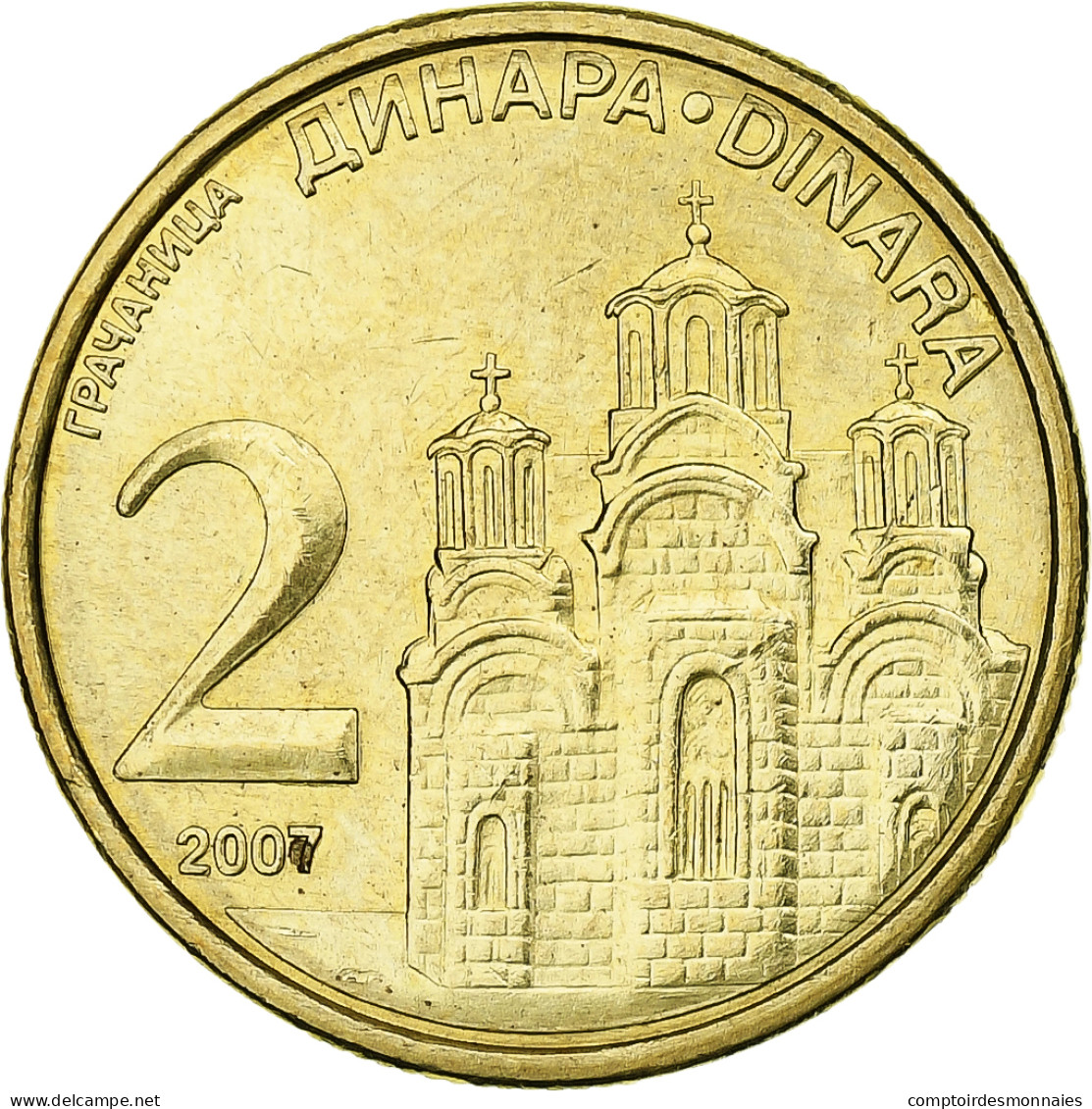 Serbie, 2 Dinara, 2007, Nickel-Cuivre, SPL, KM:46 - Serbia